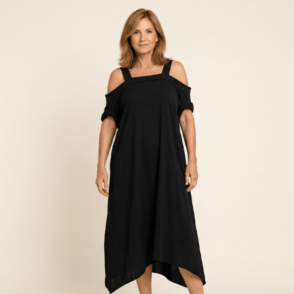 Nova - Vestido largo de verano con hombros descubiertos