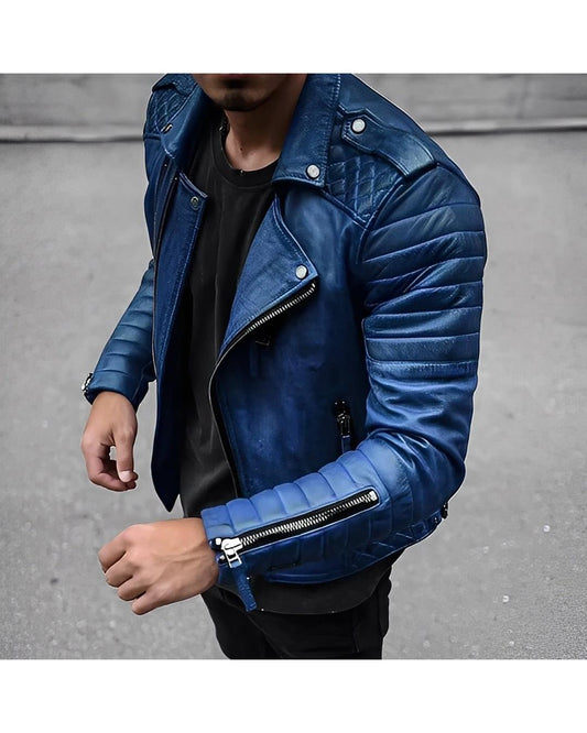 Easton - Chaqueta de cuero de estilo retro para hombre con un diseño elegante - Camila Fashions
