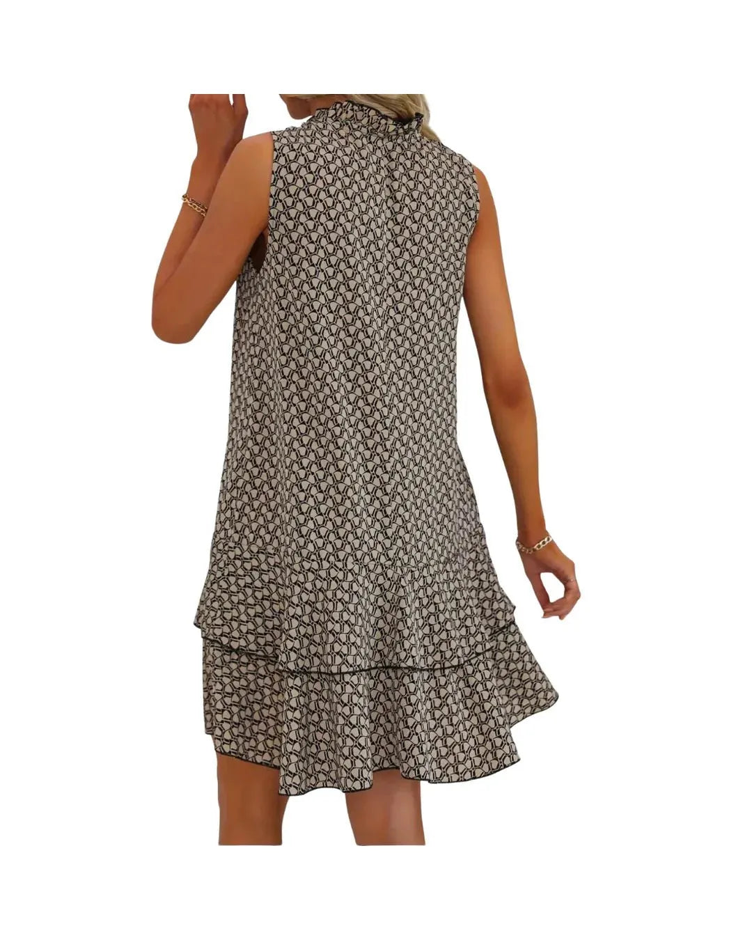 Maira - Vestido estampado bohemio con escote en V - Camila Fashions