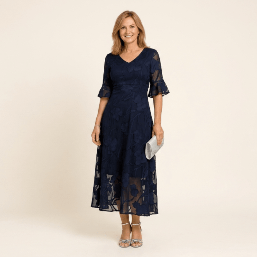 Celira - Vestido con diseño floral sofisticado