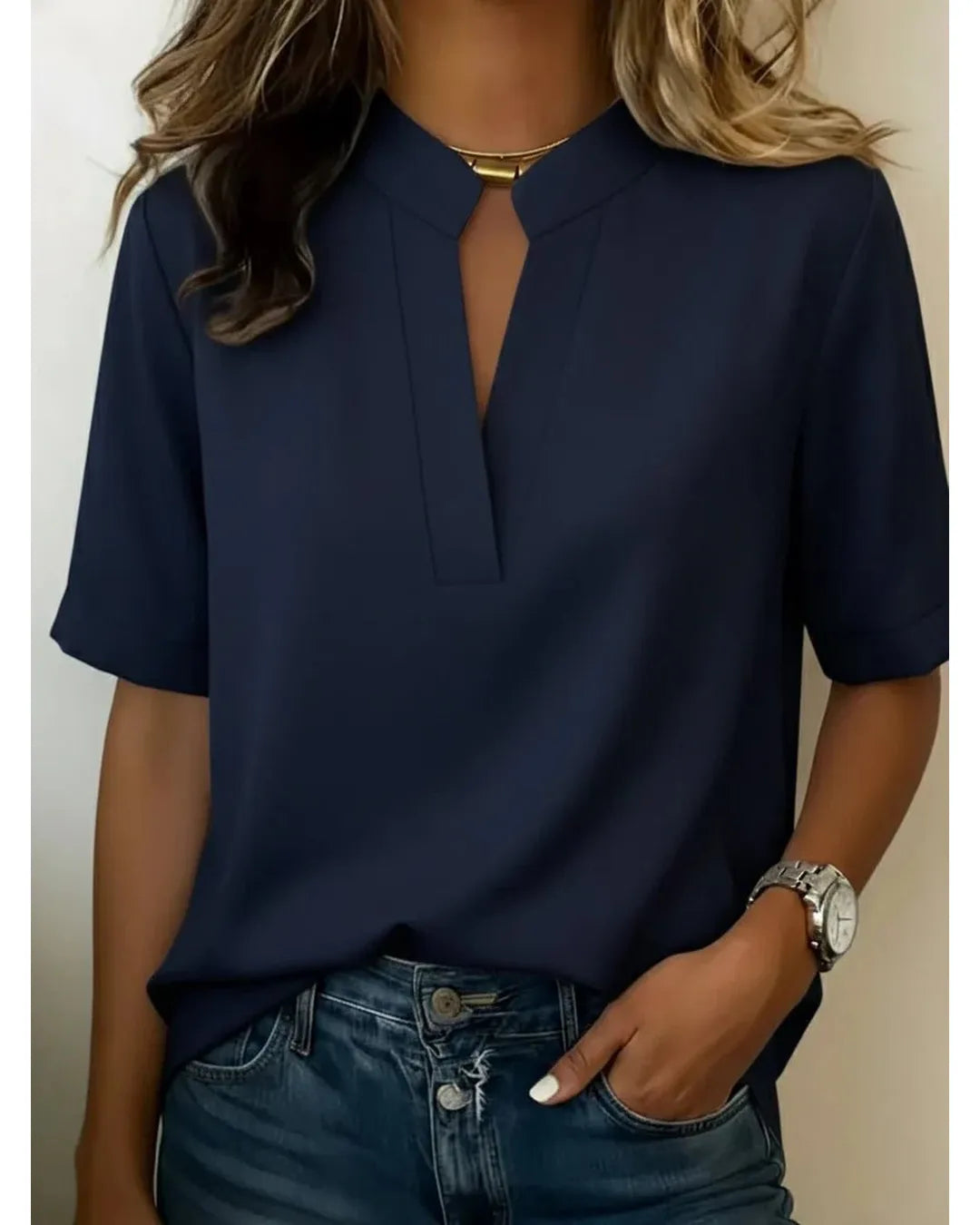 Elisa - Blusa elegante con cuello refinado - Camila Fashions