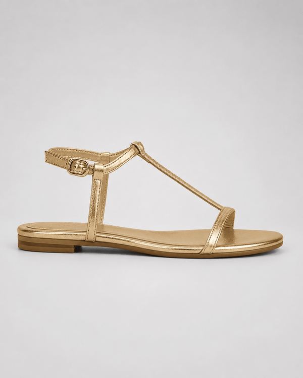 Alba | Sandalias doradas de verano