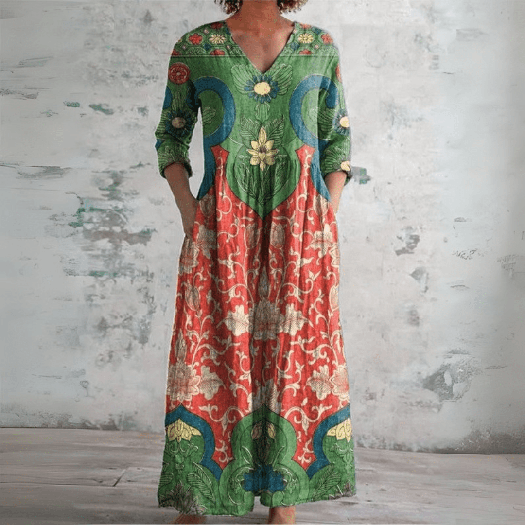 Judith | Vestido maxi floral vintage