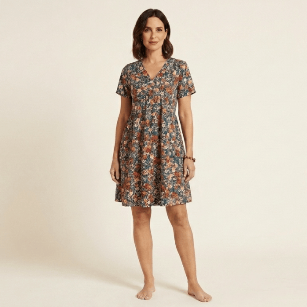 Bea - Vestido de verano floral con escote en V