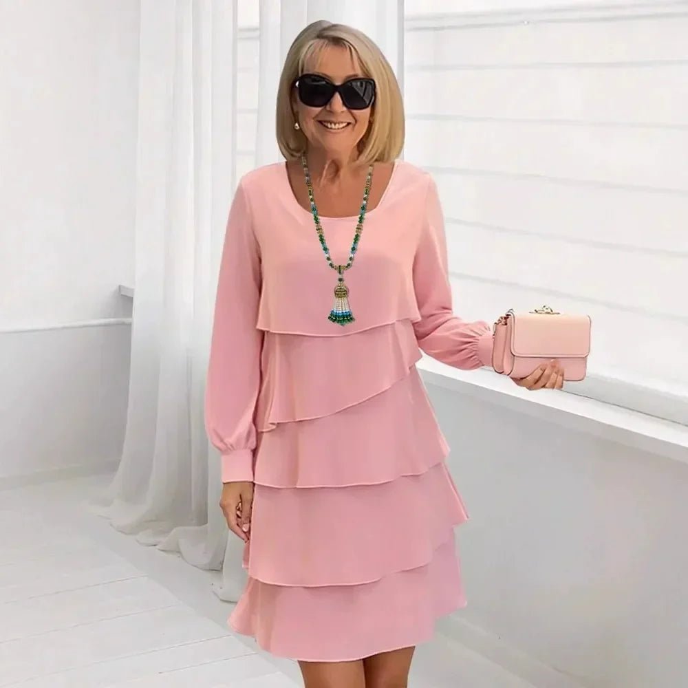 Margarita | Vestido elegante y cómodo con volantes de manga larga