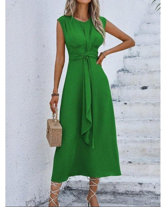 Eva - Vestido elegante sin mangas con cintura ajustable - Camila Fashions