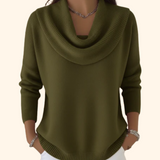 Julia | Maglione con Collo Drappeggiato