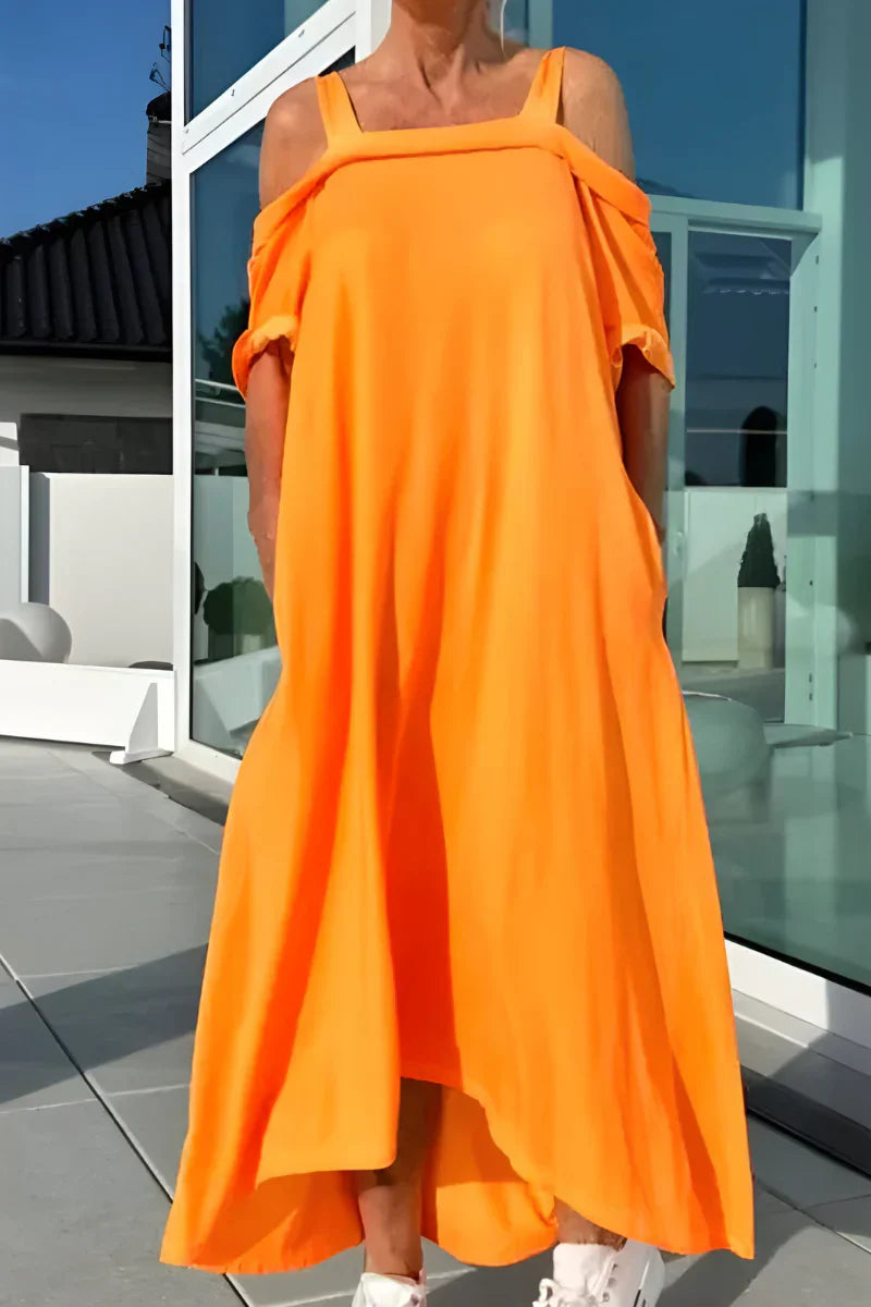 Nova - Vestido largo de verano con hombros descubiertos