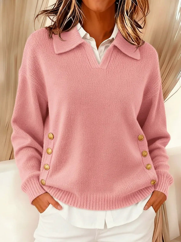 Vicenta | Maglione con Colletto Polo e Bottoni