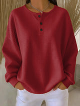 Milagros | Felpa Henley in Waffle