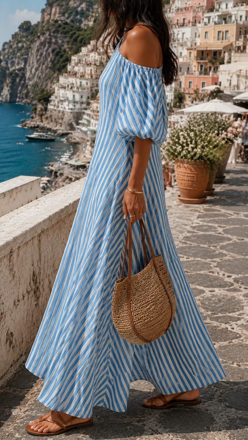 Amalfi Dress | Elegant Maxi with Coastal Ease