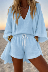 Nice Set | Sleeveless Top, Shorts & Flowing Kimono