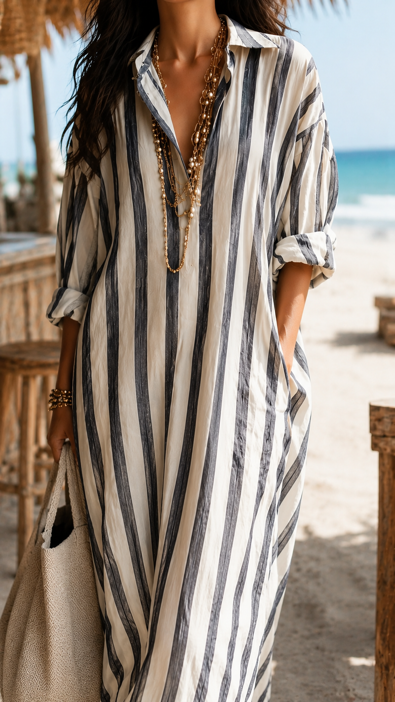 Mediterranean Dress | Printed Maxi for Coastal Days