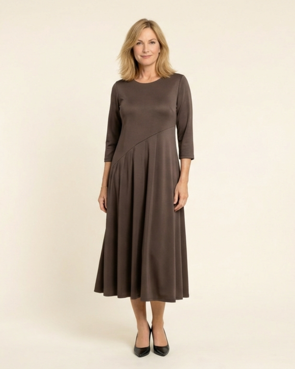 Mara – Vestido casual con escote redondo