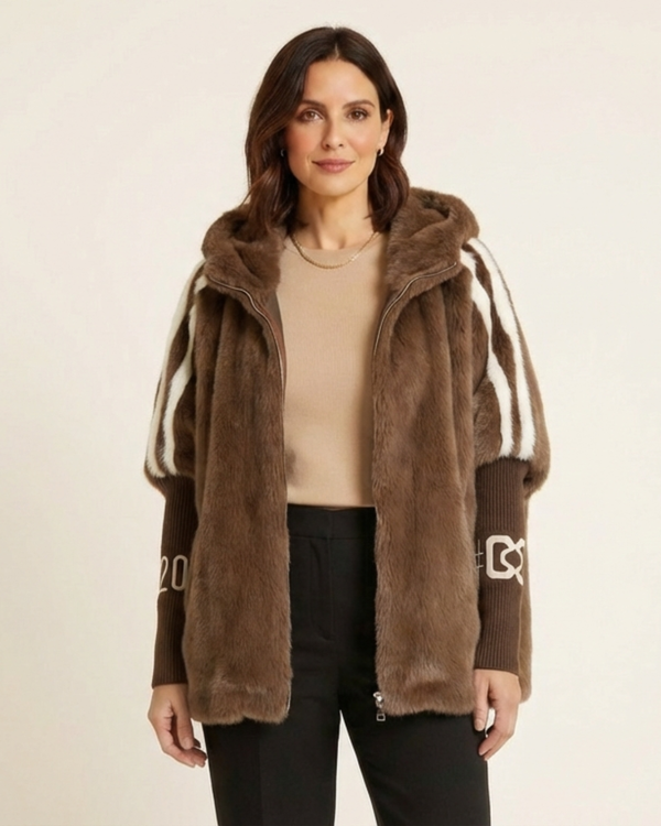 Ainoa - Chaqueta casual con capucha y cremallera