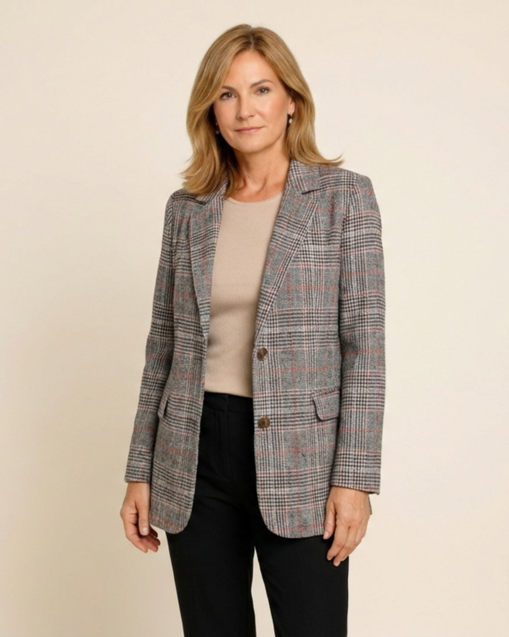 Teresa - Blazer elegante a cuadros