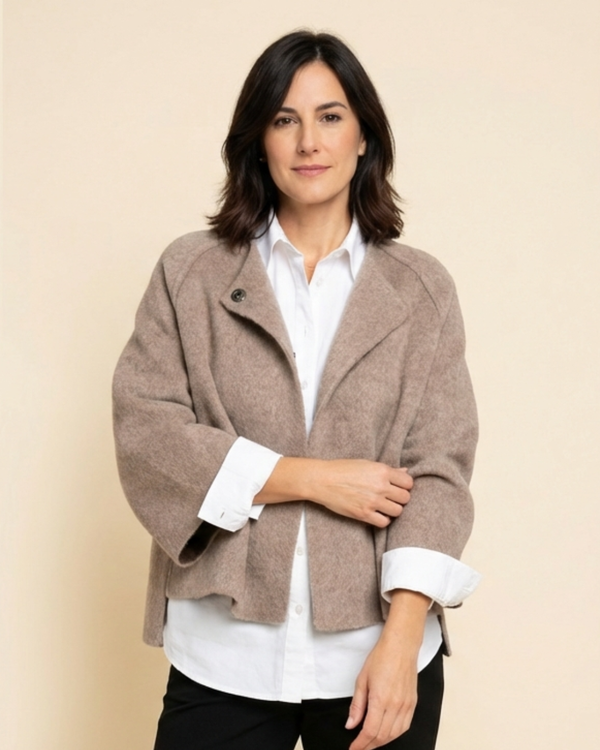 Elvira - Chaqueta suave de cuello redondo