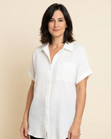 Carmen - Blusa casual suelta con botones