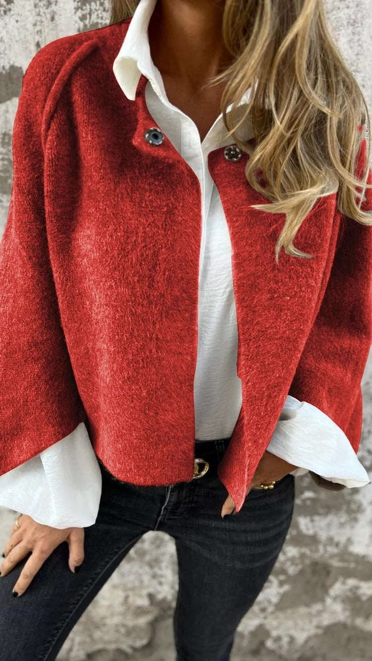 Elvira - Chaqueta suave de cuello redondo