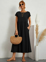 Gabrielle™ — Flowy Midi Dress, Timeless Elegance