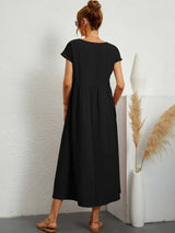 Gabrielle™ — Flowy Midi Dress, Timeless Elegance
