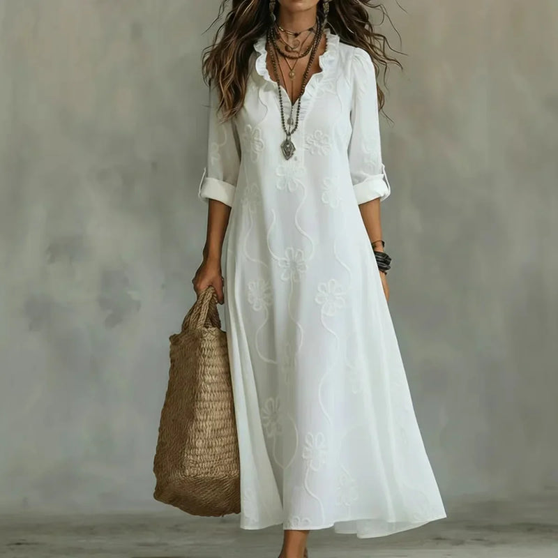 Robe Longue d'Été à Fleurs Sienna