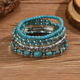 Maelia - Elegante pulsera de varias vueltas en turquesa