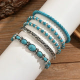Maelia - Elegante pulsera de varias vueltas en turquesa