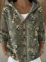 Paloma | Cardigan Stampato con Cappuccio
