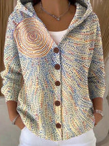 Paloma | Cardigan Stampato con Cappuccio