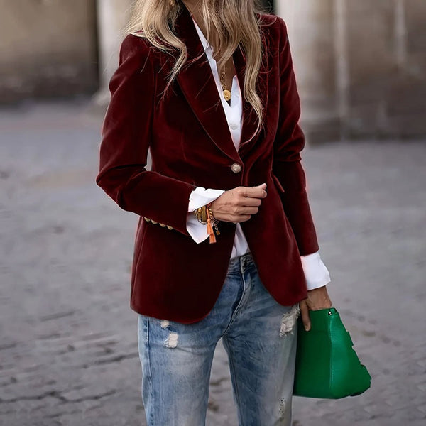 LĂa - Blazer elegante de terciopelo