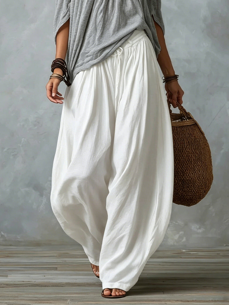 Luna | An off-the-shoulder top and flowing trousers