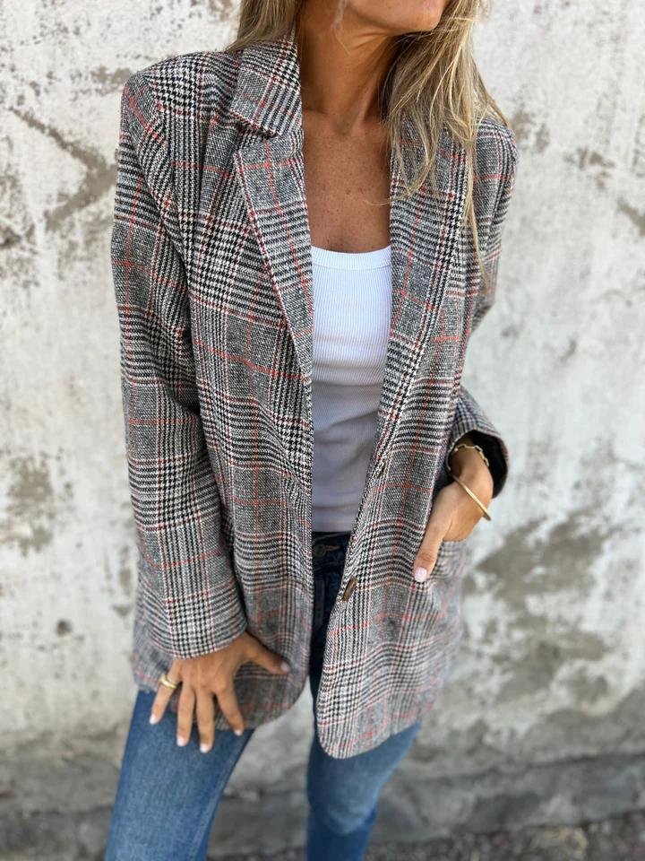 Teresa - Blazer elegante a cuadros