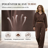Valeria - Conjunto de sudadera corta y pantalón ancho