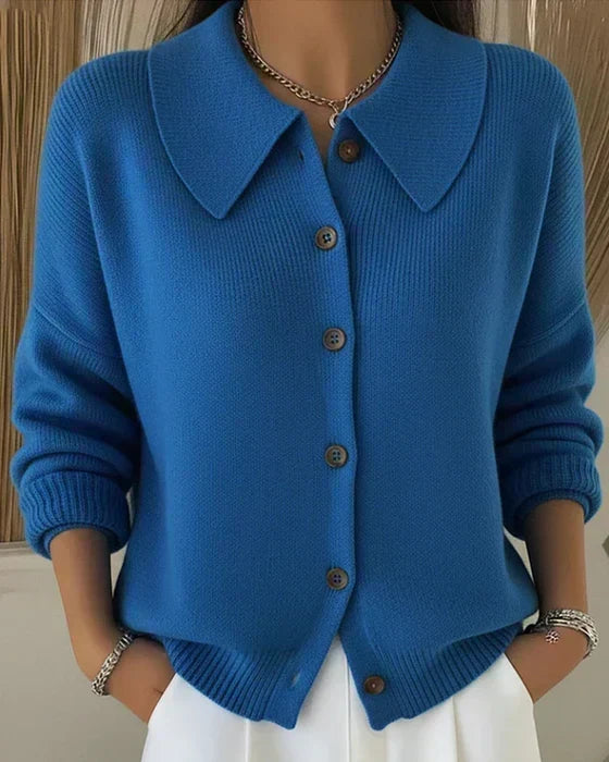 Vega | Cardigan con Colletto a Camicia