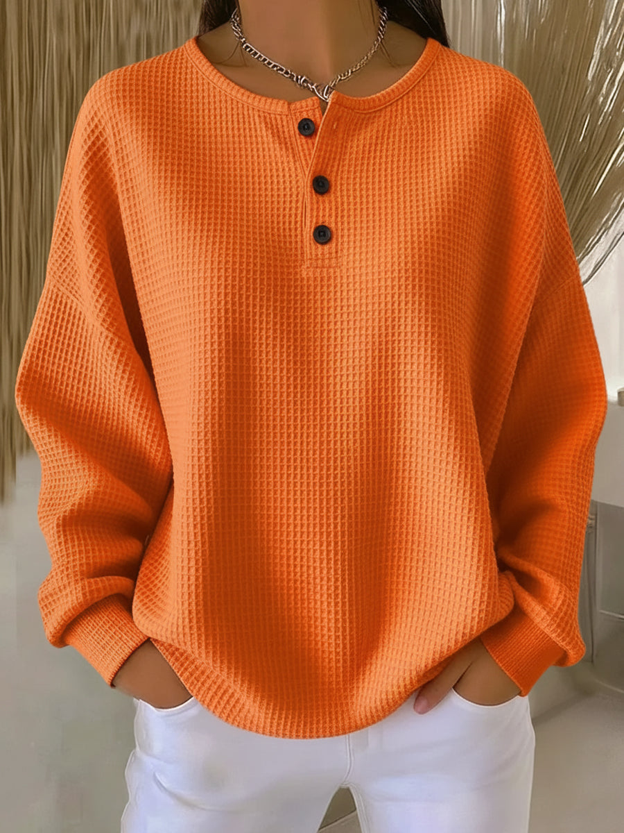 Milagros | Felpa Henley in Waffle
