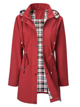 Olivia - Chaqueta impermeable con forro de cuadros