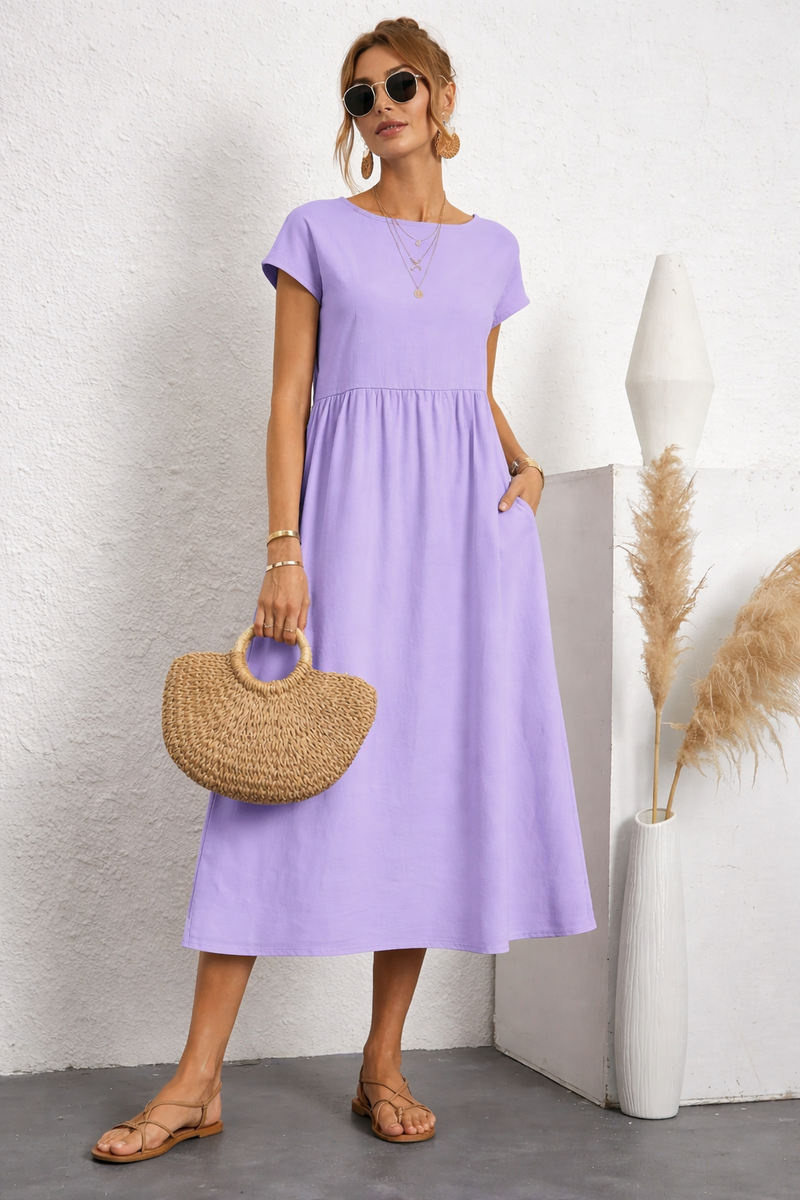 Gabriela - Vestido midi fluido de elegancia atemporal