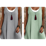 Victoria | Vestido veraniego sin tirantes con efecto superpuesto