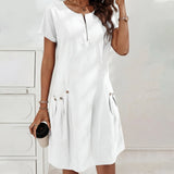 Mireia - Vestido con cremallera y bolsillos con botones