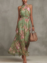 Livia | Vestido maxi elegante de estampado floral