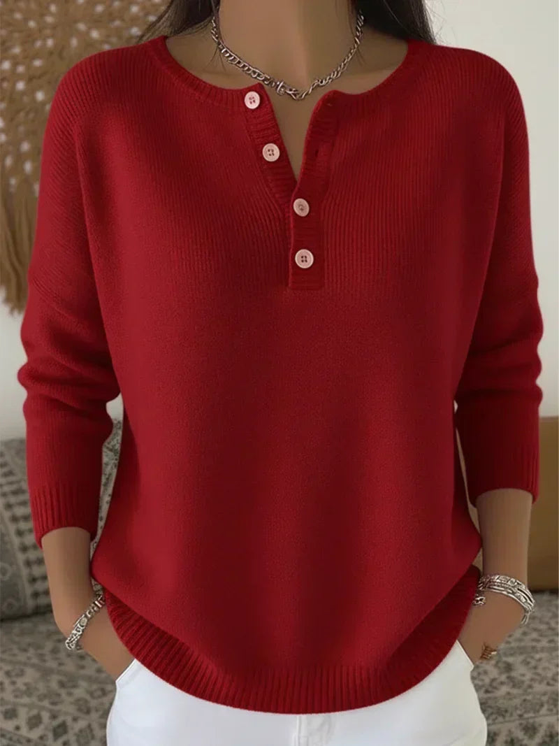 Helena | Maglione Henley con Bottoni