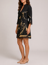 Divine | Tailored Dress with Marble Print