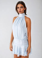 Elia - Mini vestido casual con escote halter