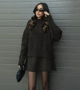 Vera - Conjunto de punto oversize con minifalda