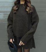 Vera - Conjunto de punto oversize con minifalda