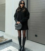 Vera - Conjunto de punto oversize con minifalda