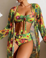 Samoa – Bikini Tropical con Kimono a Juego