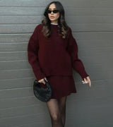 Vera - Conjunto de punto oversize con minifalda