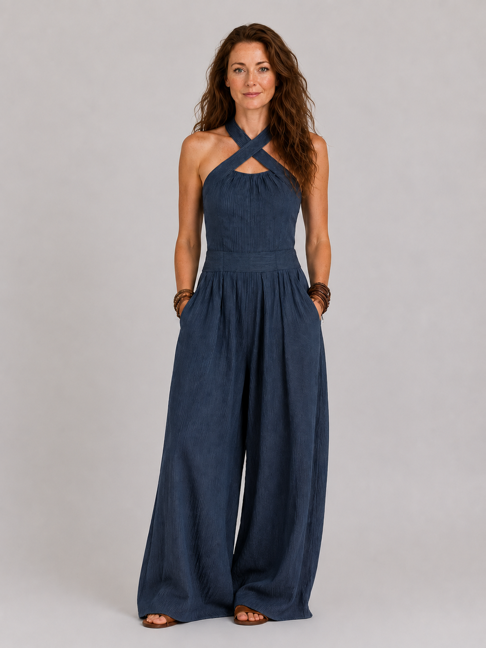 Bianca | Jumpsuit with an Elegant Crossover Neckline